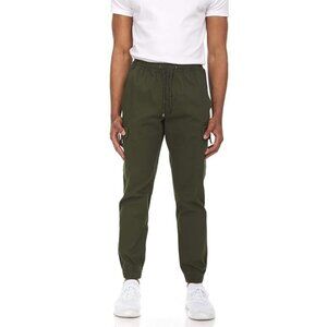 Tony Hawk Olive Green Drawstring Waist Stretch Twill Jogger Pants Men's Size L
